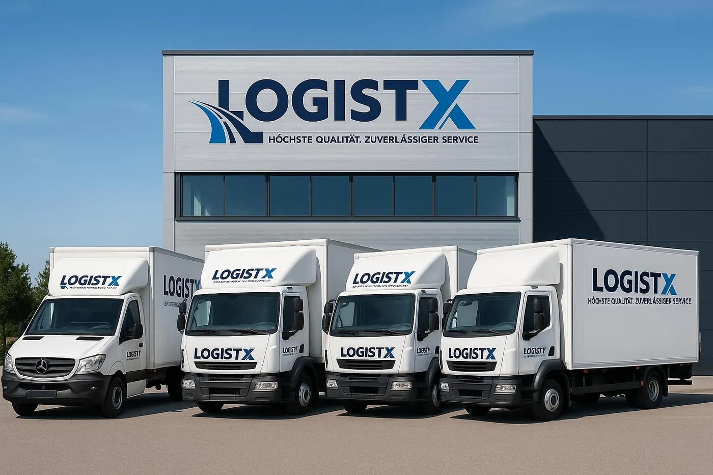 Moderner LogistX Fuhrpark für Umzüge und Transporte